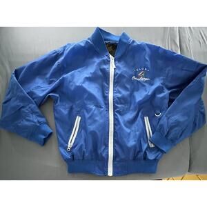 Vintage Sz L Beau Rivage Casino Jacket Blue Zippered Nylon Windbreaker, Circe